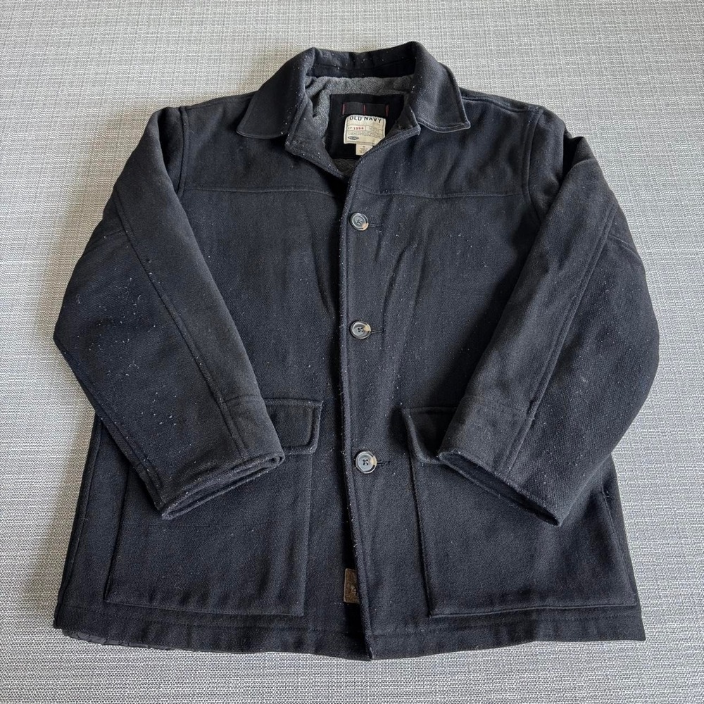Old Navy Black Wool Blend Jacket Mens Size M